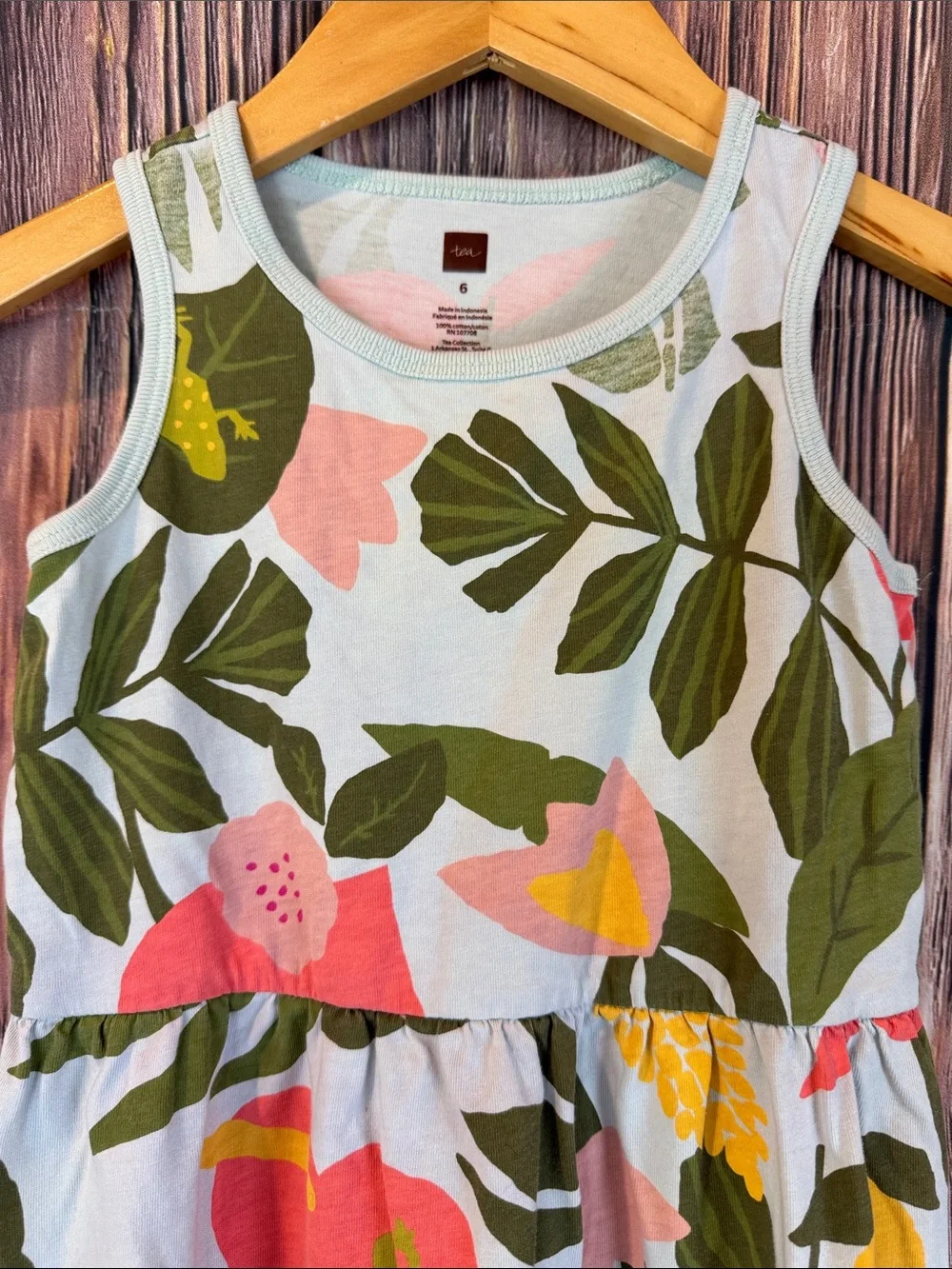 Tea Collection Floral Tank Dress in Light Blue, Green, Pink, Yellow
